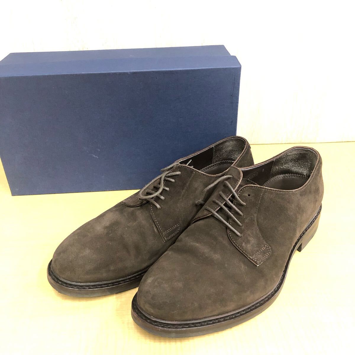 箱付き★【Jalan Sriwijaya】ジャランスリウァヤ★ドレスシューズ US8 ブラウン スウェード 98651 EDWARD 06_画像1