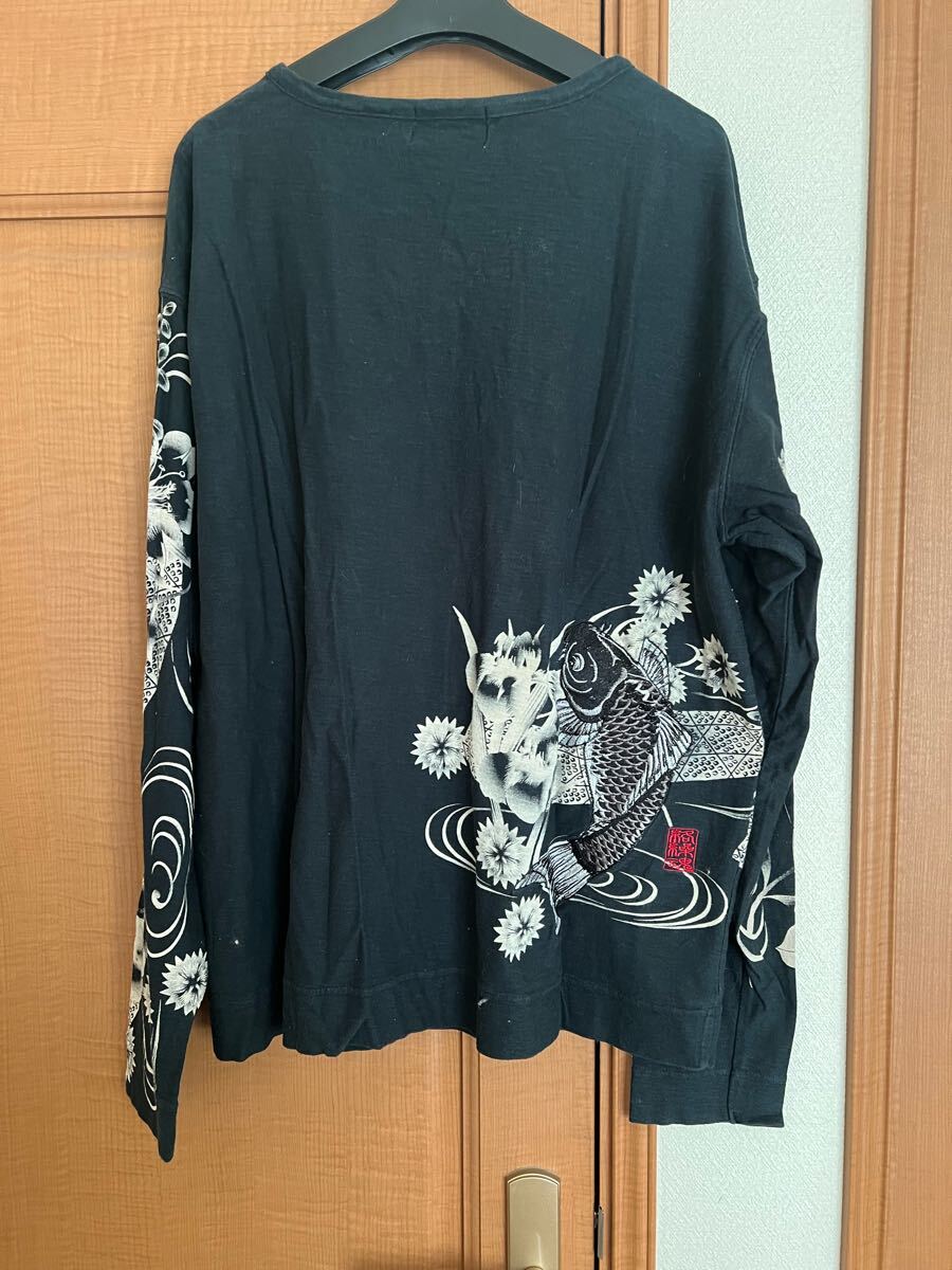 絡繰魂 流儀ロンT 刺繍　鯉　サイズXXL_画像4