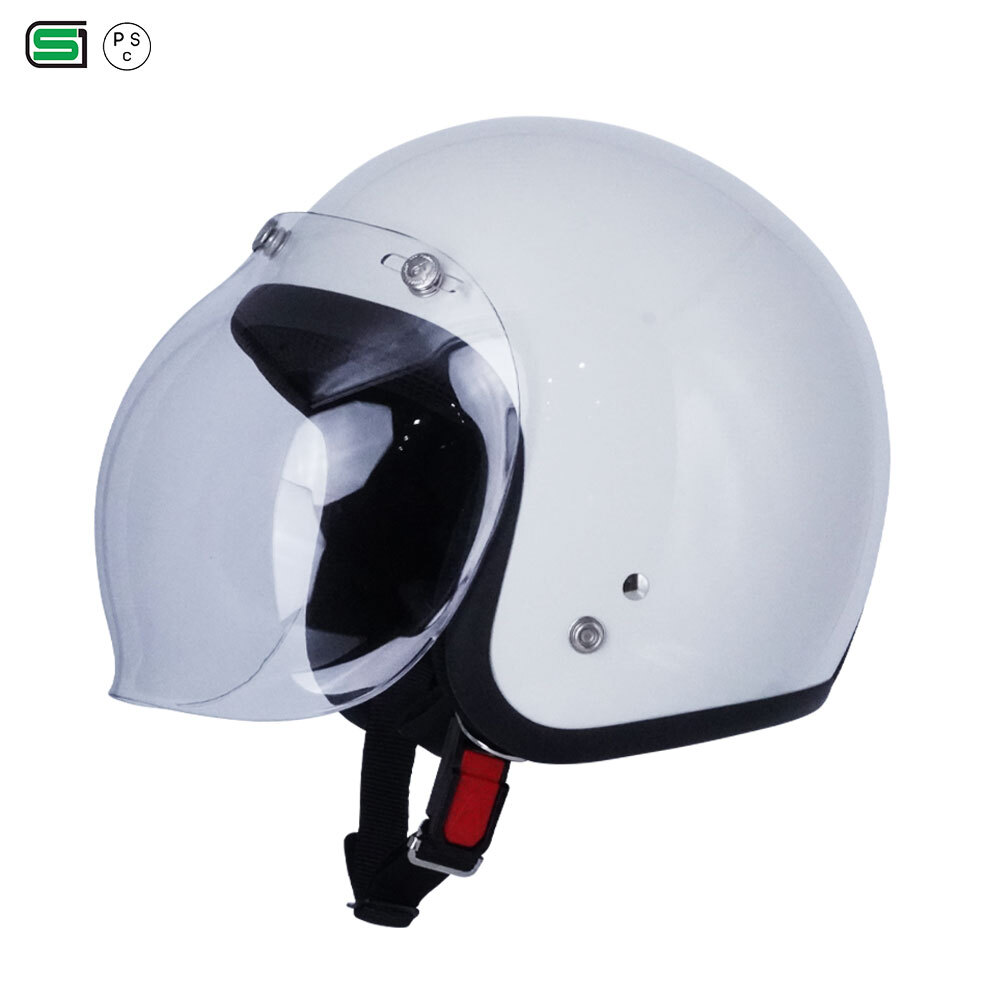 スモールジェットヘル ジェットヘルメット パールホワイト バブル付き ピンク 送料無料 GT301 ヘルメット ノスタルジック GT-301 レトロ