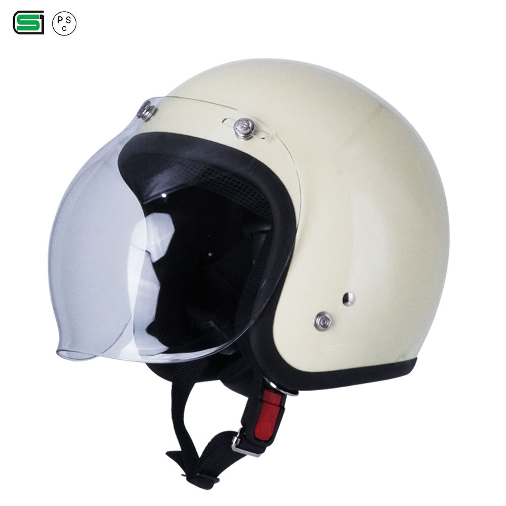 スモールジェットヘル ジェットヘルメット アイボリー バブル付き ブルー 送料無料 GT301 ヘルメット ノスタルジック GT-301 レトロ