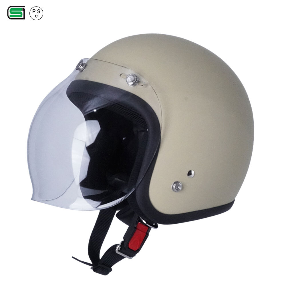 スモールジェットヘル ジェットヘルメット マットミリタリーカーキ バブル付き ブルー 送料無料 GT301 ヘルメット ノスタルジック GT-301