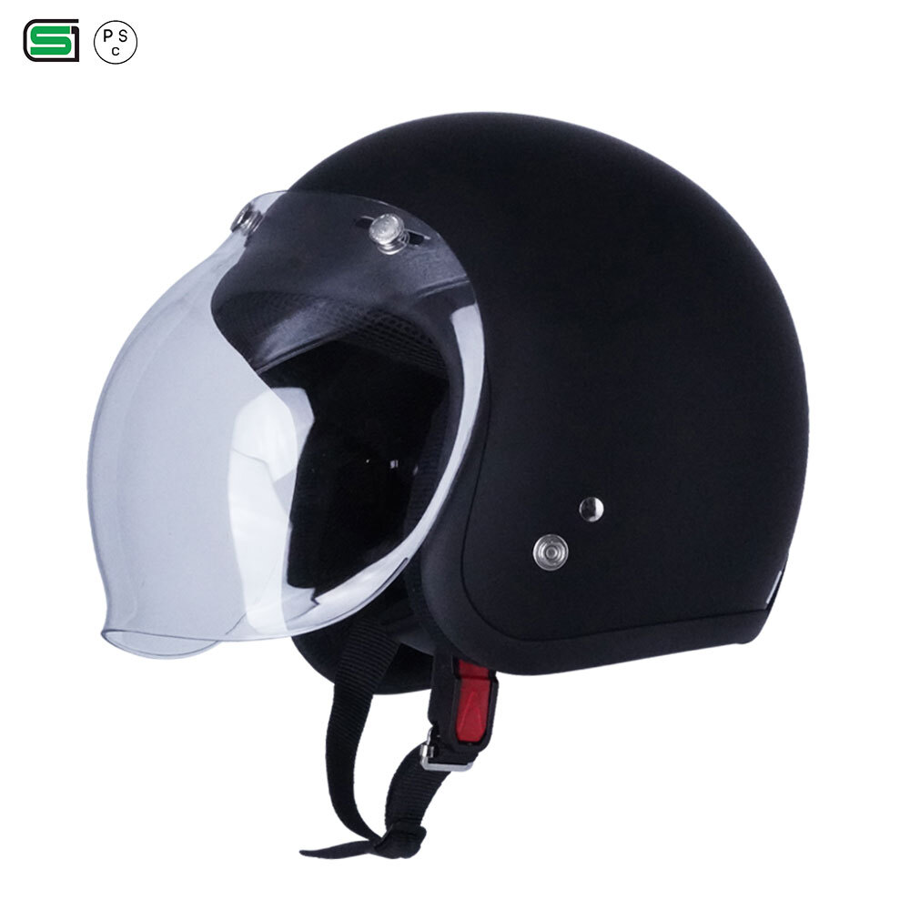 スモールジェットヘル ジェットヘルメット マットブラック バブル付き ミラーレインボー 送料無(wú)料 GT301 ヘルメット ノスタルジック GT-301