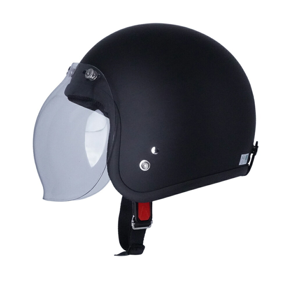 スモールジェットヘル ジェットヘルメット マットブラック バブル付き ミラーレインボー 送料無(wú)料 GT301 ヘルメット ノスタルジック GT-301