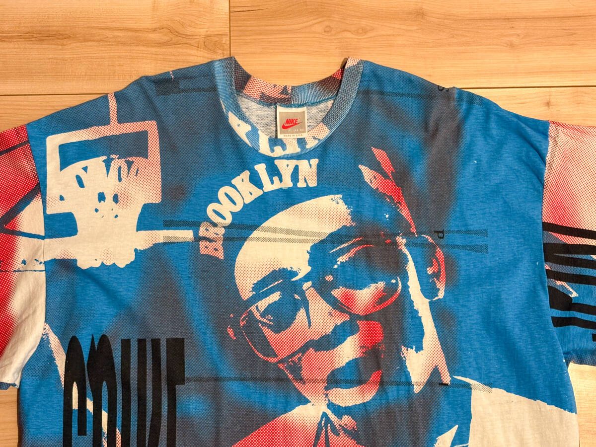 90s ナイキ スパイクリー ビンテージ Tシャツ 総柄 ジョーダン NIKE VINTAGE JORDAN SPIKE LEE XL 希少
