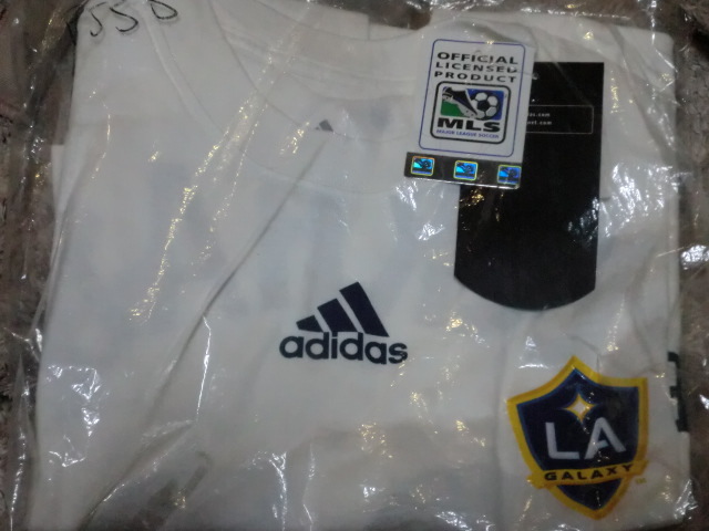 ☆★☆ 未使用 未開封 official ロサンゼルス?ギャラクシー LA GALAXY ベッカム BECKHAM 23 Tシャツ S Adidas adidas