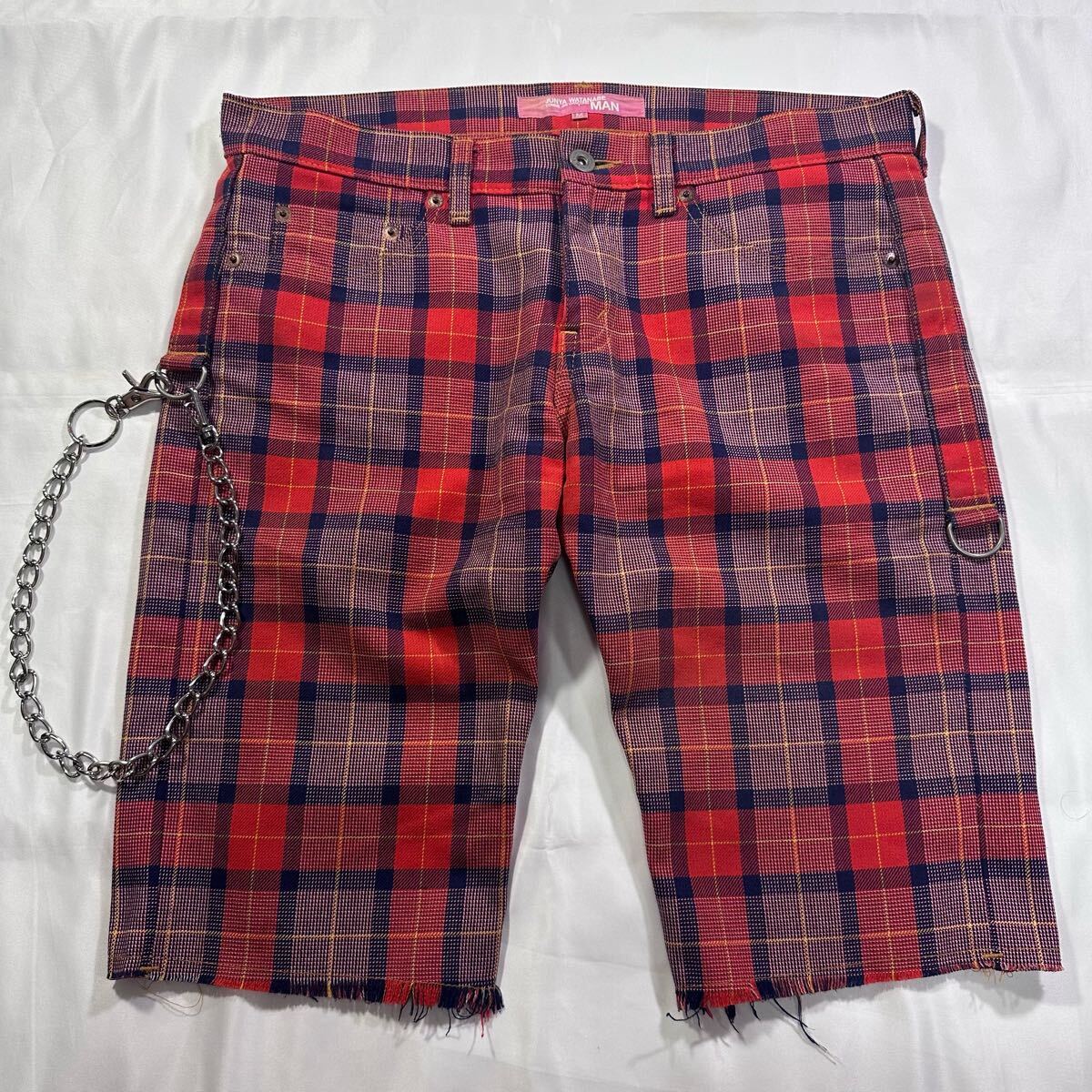 2002 junya watanabe man ジュンヤ chain plaid shorts 初期 debut collection comme des garon japan archive 希少 03ss