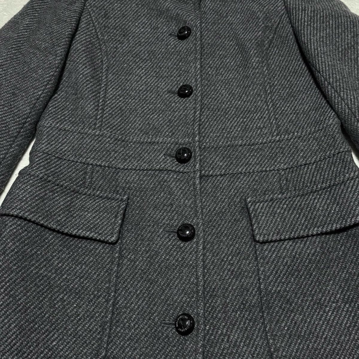 美品 MACKINTOSH PHILOSOPHY マッキントッシュ フィロソフィー ウール コート アンゴラ混 羊毛 ロング アウター 上質 38 Mサイズ_画像2