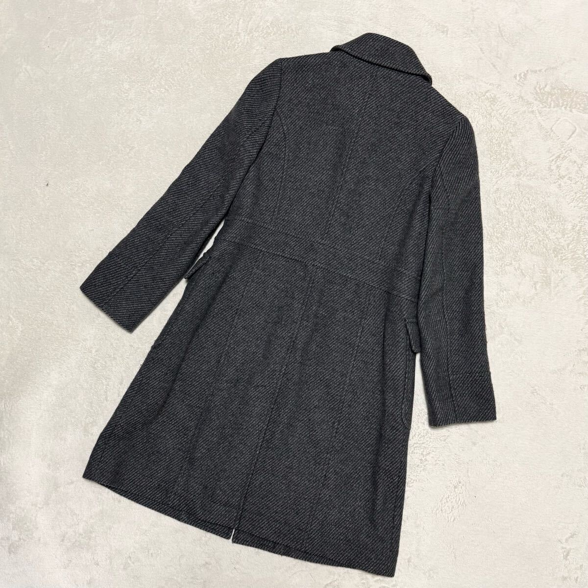 美品 MACKINTOSH PHILOSOPHY マッキントッシュ フィロソフィー ウール コート アンゴラ混 羊毛 ロング アウター 上質 38 Mサイズ_画像10