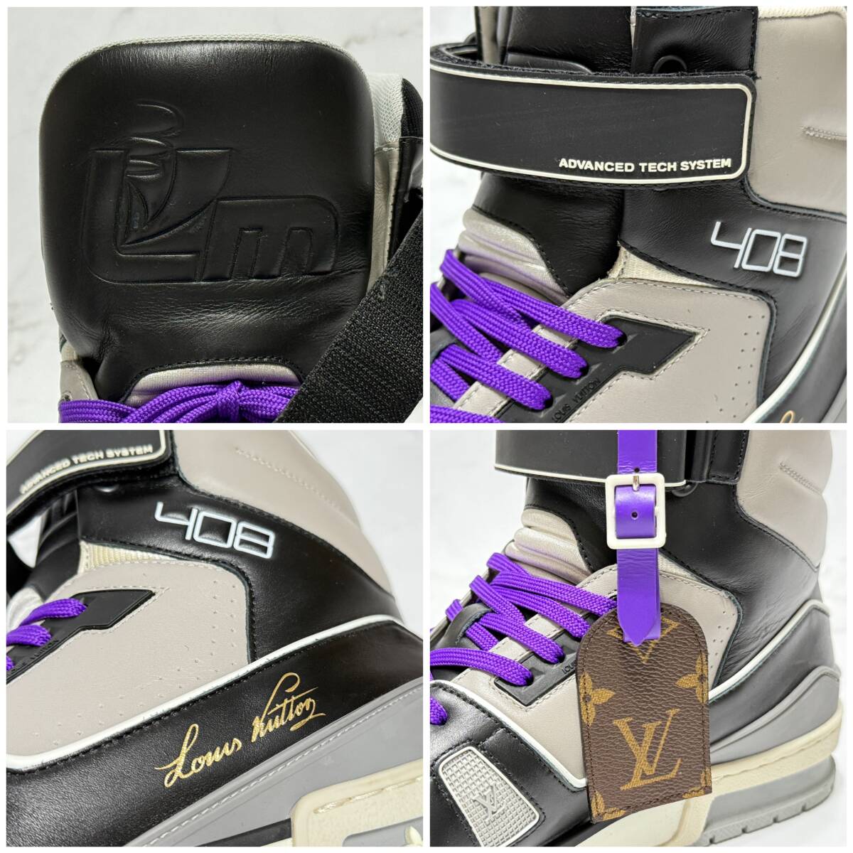 【極美品】Louis Vuitton ルイヴィトンヴァージルアブロー【1A7RTW CL0139】LVハイトップ トレイナー?ライン 日本限定カラー サイズ9.5