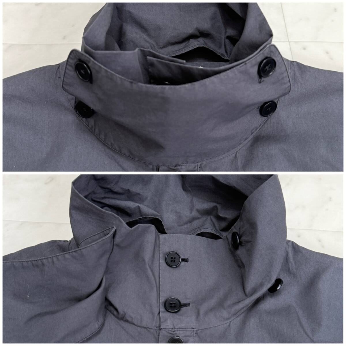 JIL SANDER ジルサンダー【JSUO740730】スタンドカラー ロング シャツ サイズ：39 ※品質(zhì)タグ欠損※