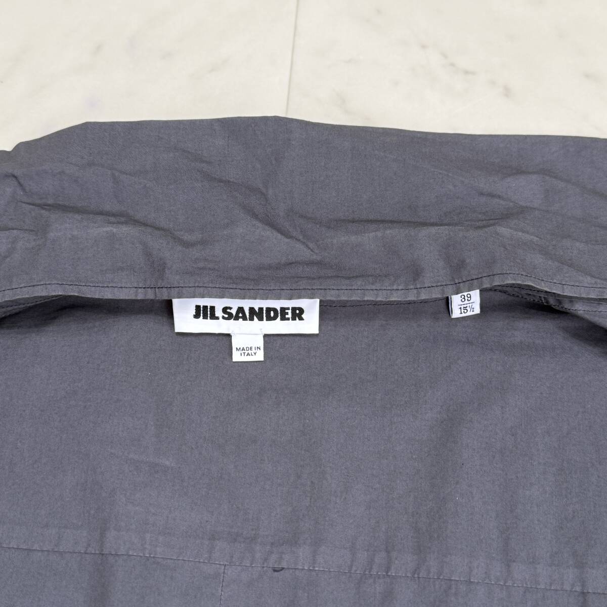JIL SANDER ジルサンダー【JSUO740730】スタンドカラー ロング シャツ サイズ：39 ※品質(zhì)タグ欠損※