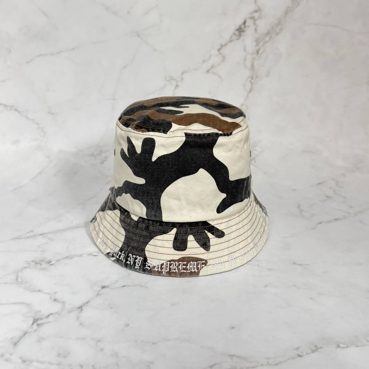【未使用品】 SUPREME シュプリーム【Embroidered Brim Crusher Brown Camo】23SS エンブロイダリーブリム クラッシャー ハット size M/L