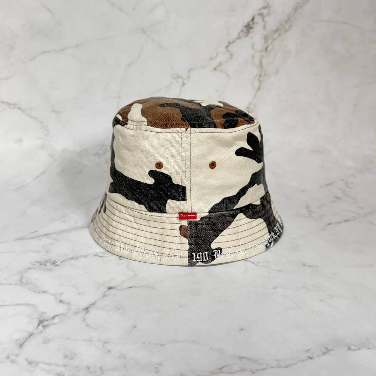 【未使用品】 SUPREME シュプリーム【Embroidered Brim Crusher Brown Camo】23SS エンブロイダリーブリム クラッシャー ハット size M/L