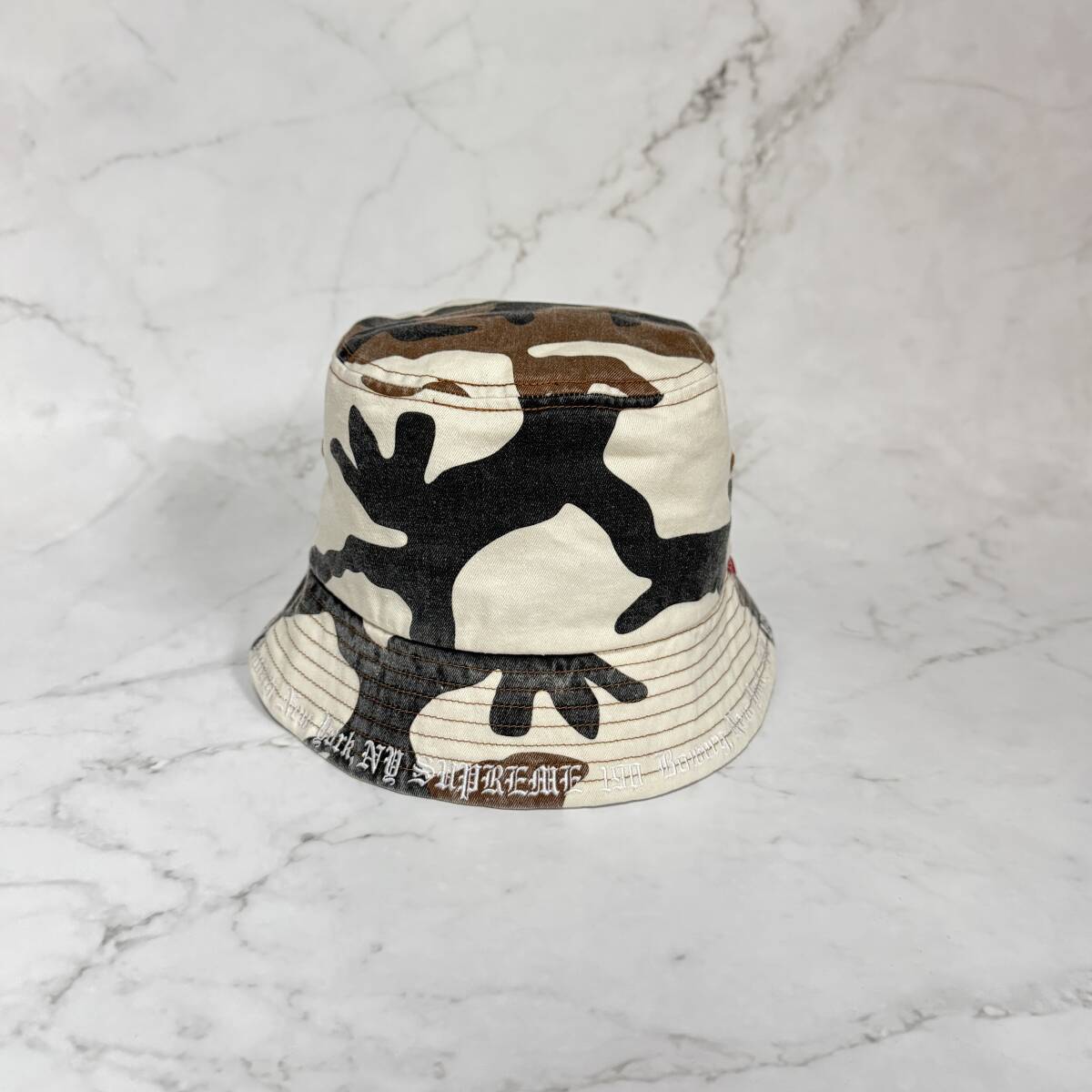 【未使用品】 SUPREME シュプリーム【Embroidered Brim Crusher Brown Camo】23SS エンブロイダリーブリム クラッシャー ハット size M/L