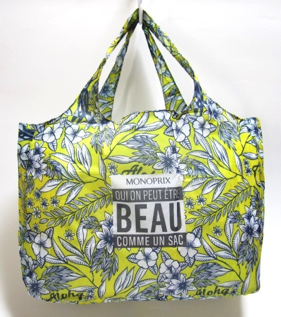  Париж земля производство лучший популярный * моно pli* эко-сумка |ALOHA! Nankoku пейзаж! изначальный . цвет. желтый цвет!!