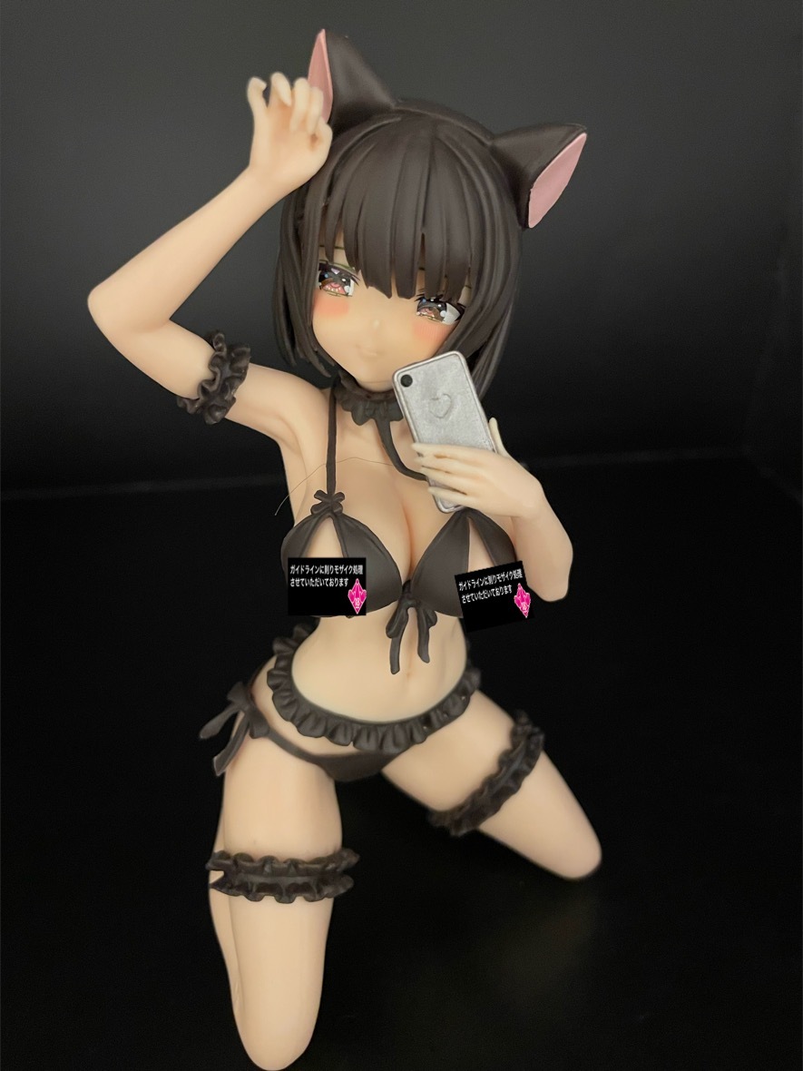 【1円スタート】【極美品】あやかちゃん　貓耳　黒下著　挑発ポーズ　黒髪ボブ　あざと視線　チラ見せ　脇フェチ　あざとポーズ　甘エロ系
