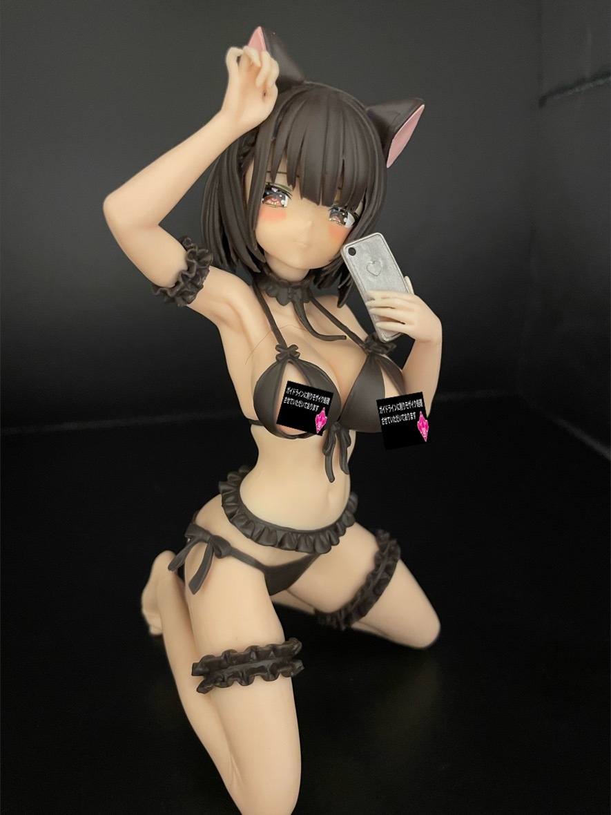 【1円スタート】【極美品】あやかちゃん　貓耳　黒下著　挑発ポーズ　黒髪ボブ　あざと視線　チラ見せ　脇フェチ　あざとポーズ　甘エロ系