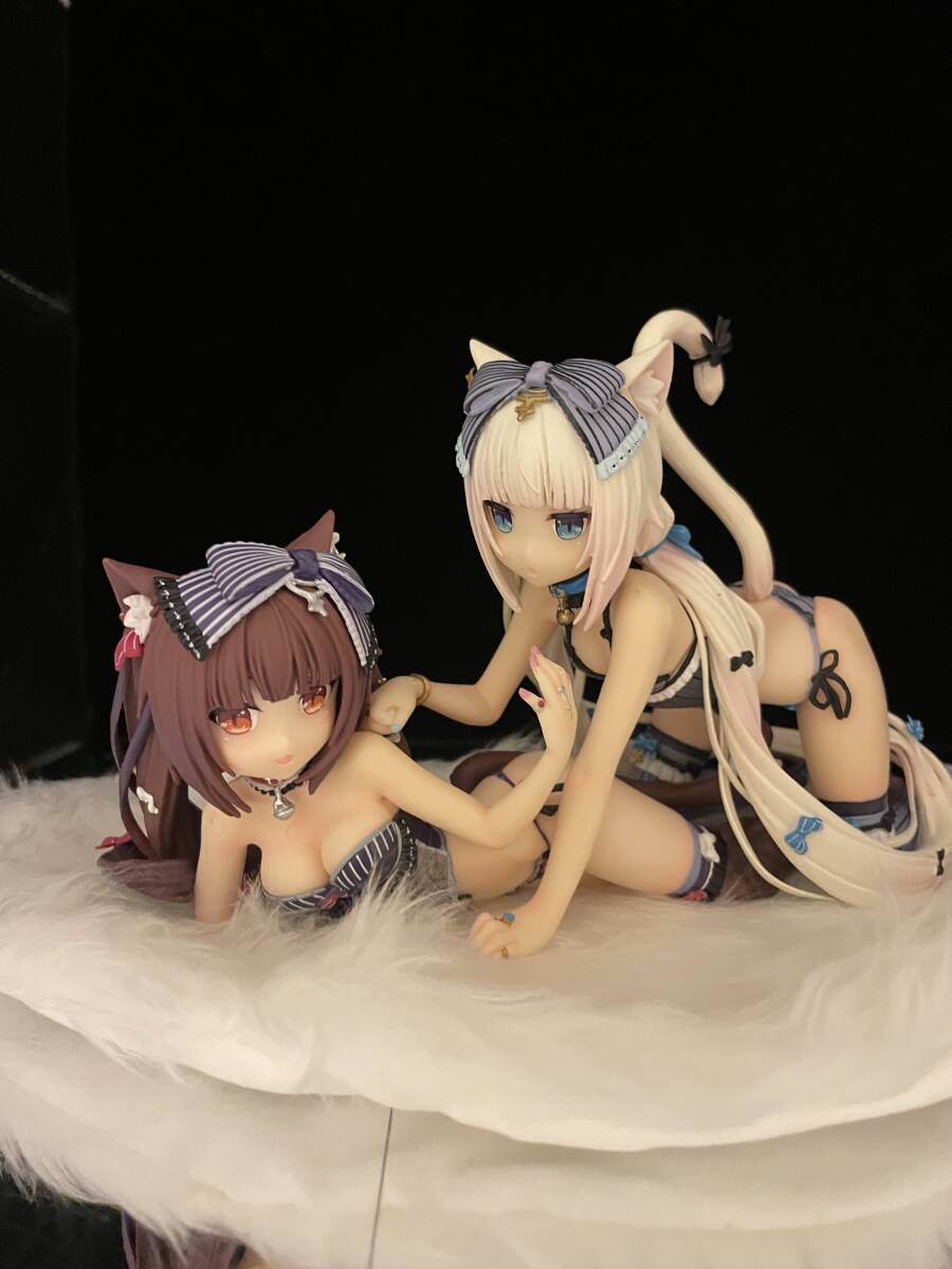 【1円スタート】【極美品】　ねこパラ　ショコラ　バニラ　フィギュア　ランジェリー　美少女　貓耳　美尻　美腳　甘エロ　セクシー　