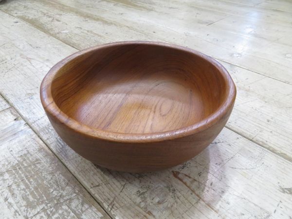 【ほぼ未使用/長期保管品】 撮影スタジオで倉庫保管されていた 天然木 ボウル 検索用⇒ ウッドボウル/木製ボウル/サラダボウル/F0615_画像1