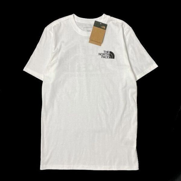 1円～!売切!【正規(guī)新品】THE NORTH FACE S/S THROWBACK TEE 半袖 Tシャツ US限定 バックプリント 男女兼用 アウトドア(M)白 180902-13