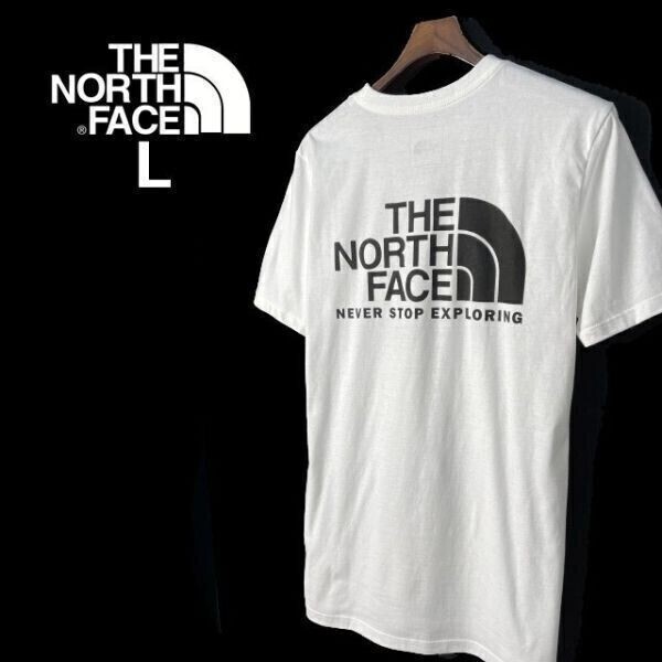 1円～!売切!【正規(guī)新品】THE NORTH FACE S/S THROWBACK TEE 半袖 Tシャツ US限定 バックプリント 男女兼用 アウトドア 登山(L)白 180902-13