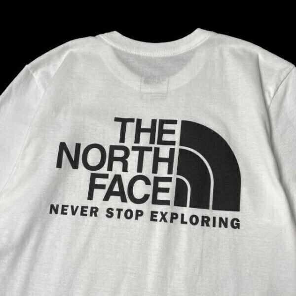 1円～!売切!【正規(guī)新品】THE NORTH FACE S/S THROWBACK TEE 半袖 Tシャツ US限定 バックプリント 男女兼用 アウトドア 登山(L)白 180902-13