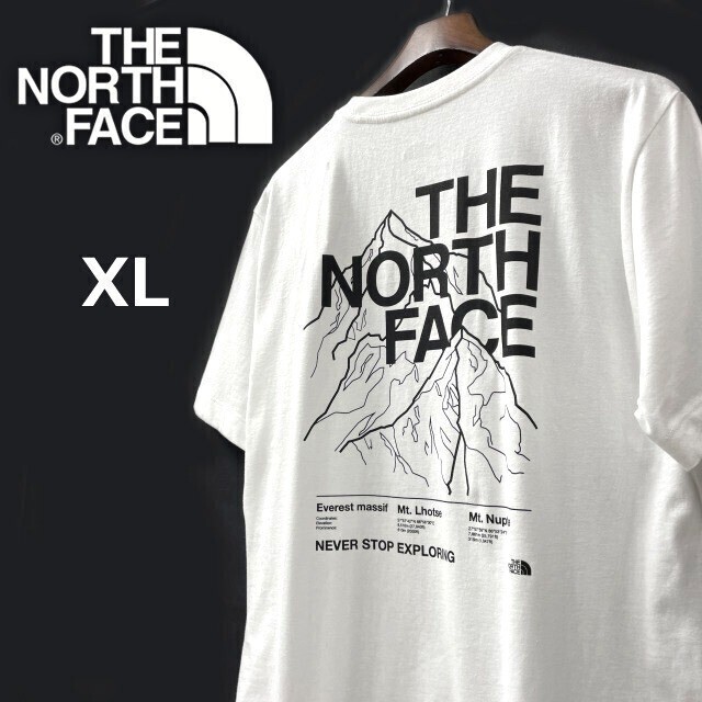 1円～!売切!【正規(guī)新品】THE NORTH FACE◆S/S NOVELTY GRAPHIC TEE 半袖 Tシャツ US限定 グラフィック ハーフドームロゴ(XL)白 180902-15