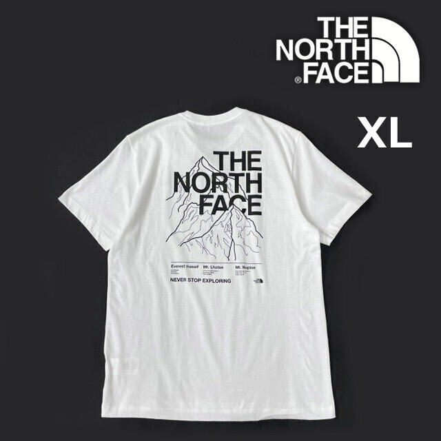 1円～!売切!【正規(guī)新品】THE NORTH FACE◆S/S NOVELTY GRAPHIC TEE 半袖 Tシャツ US限定 グラフィック ハーフドームロゴ(XL)白 180902-15