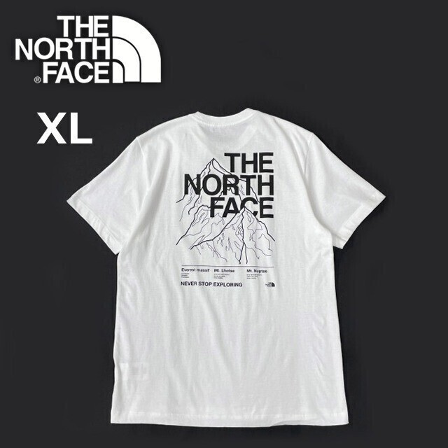 1円～!売切!【正規(guī)新品】THE NORTH FACE◆S/S NOVELTY GRAPHIC TEE 半袖 Tシャツ US限定 グラフィック ハーフドームロゴ(XL)白 180902-15