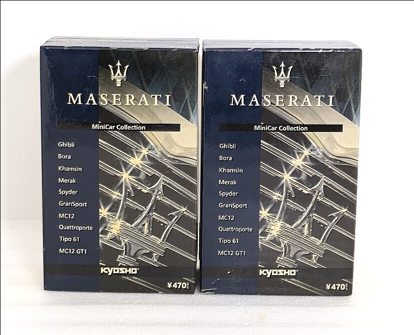 【未開封品？】【京商】ミニカー2個 1/64 Maserati 「マセラッティ ミニカーコレクション」 サークルKサンクス限定_画像1