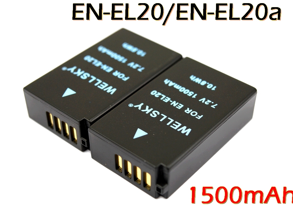EN-EL20a EN-EL20 2個(gè)セット 互換バッテリー 純正品と同じよう使用可能 殘量表示可能 ニコン Nikon 1 S1 / Nikon 1 AW1 / Nikon 1 V3