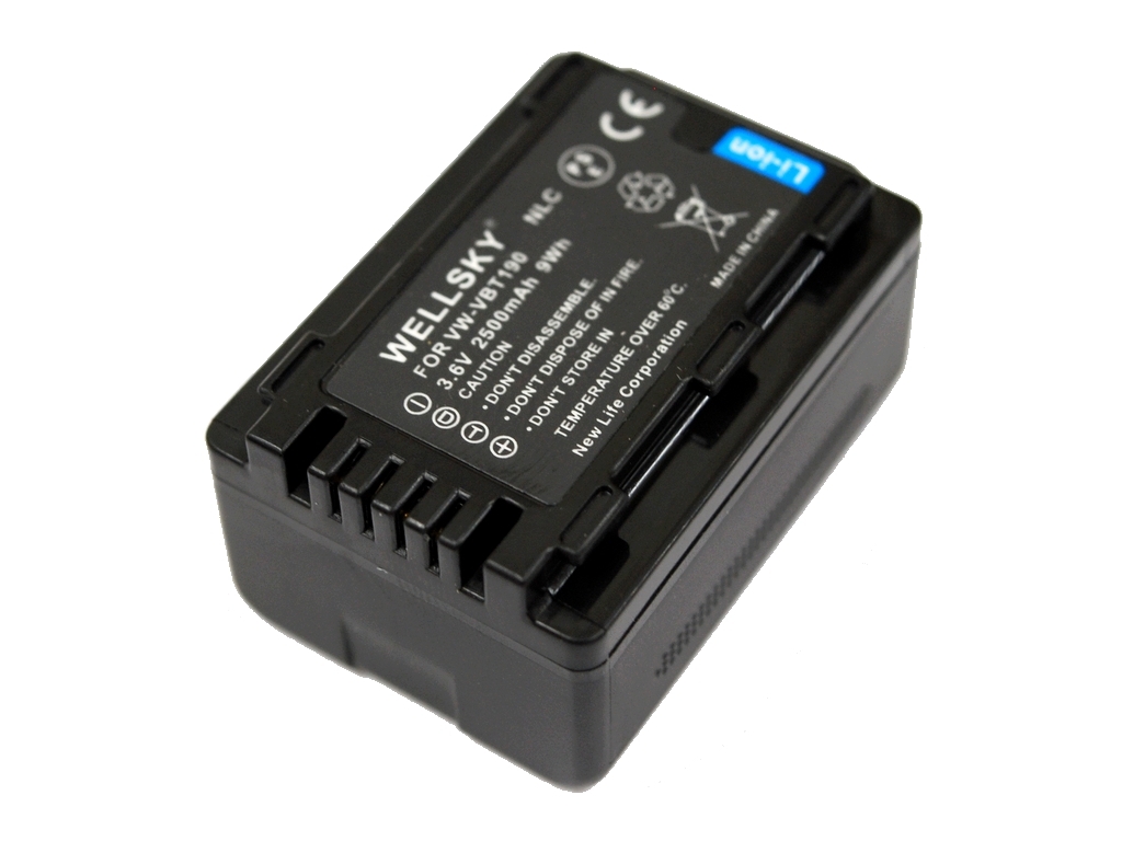 VW-VBT190-K 2 шт сменный аккумулятор Panasonic Panasonic HC-V210M HC-V230M HC-V330M HC-V360M HC-V480M HC-V520M HC-V550M HC-V620M