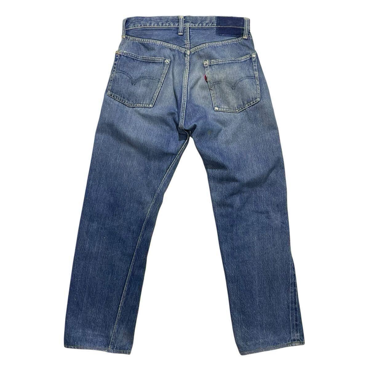 ギャラ期?50s LEVIS 501XX オリジナル ビンテージ オフセット リーバイス 501XX USA制 隠しリベット リペア デニムパンツ ビッグE