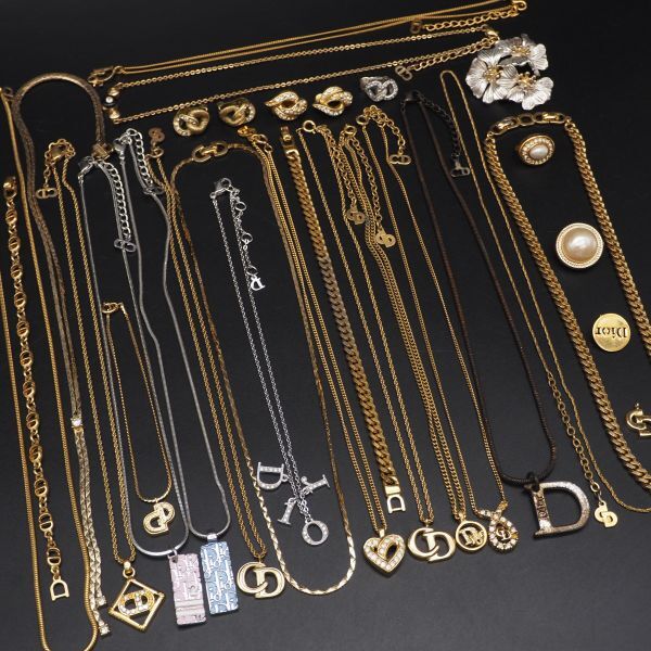 (CAM0601) 1円 クリスチャン ディオール Dior アクセサリー 大量セット ペンダントネックレス ブレスレット イヤリング 等 まとめて