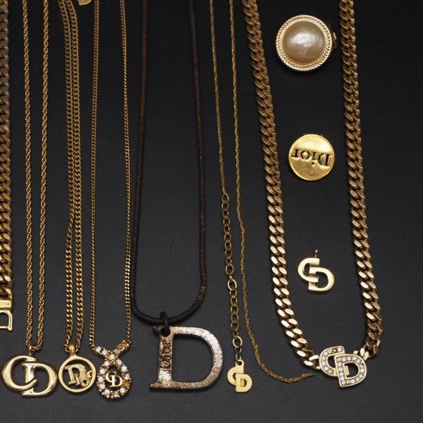 (CAM0601) 1円 クリスチャン ディオール Dior アクセサリー 大量セット ペンダントネックレス ブレスレット イヤリング 等 まとめて