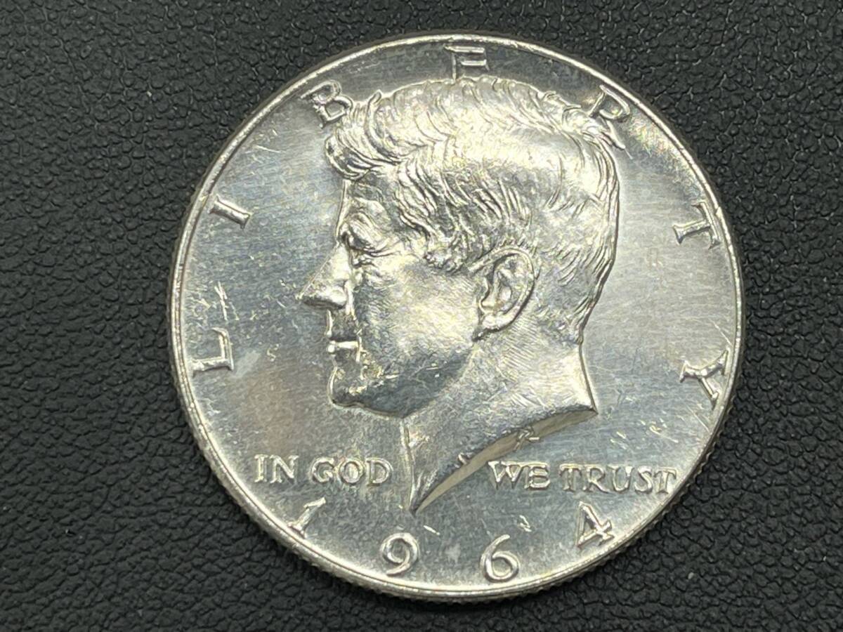 アメリカ 50セント銀貨 ケネディ ハーフダラー 1964年銘