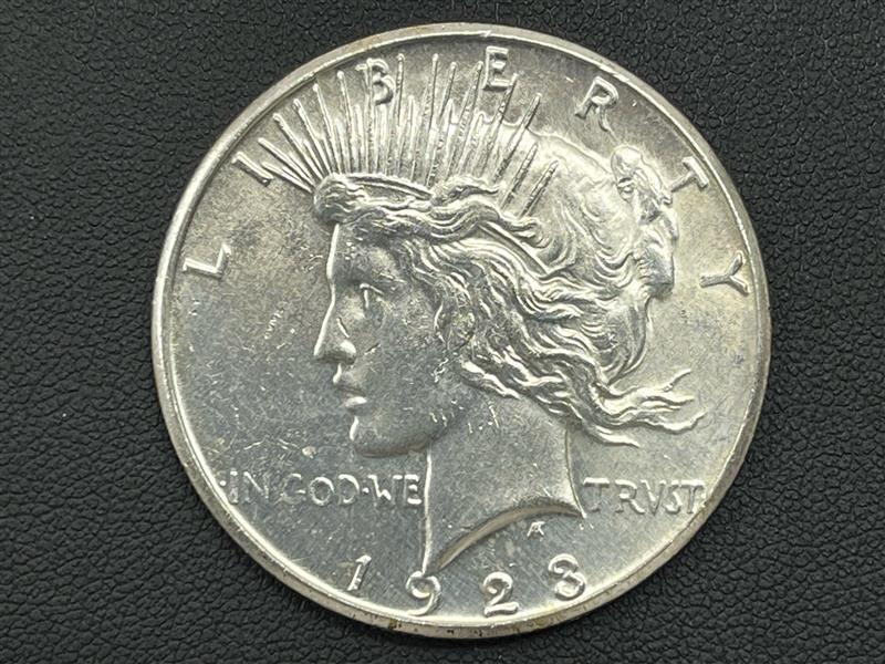 1923 年アメリカピースドル1$銀貨トーンコイン、旧硬貨