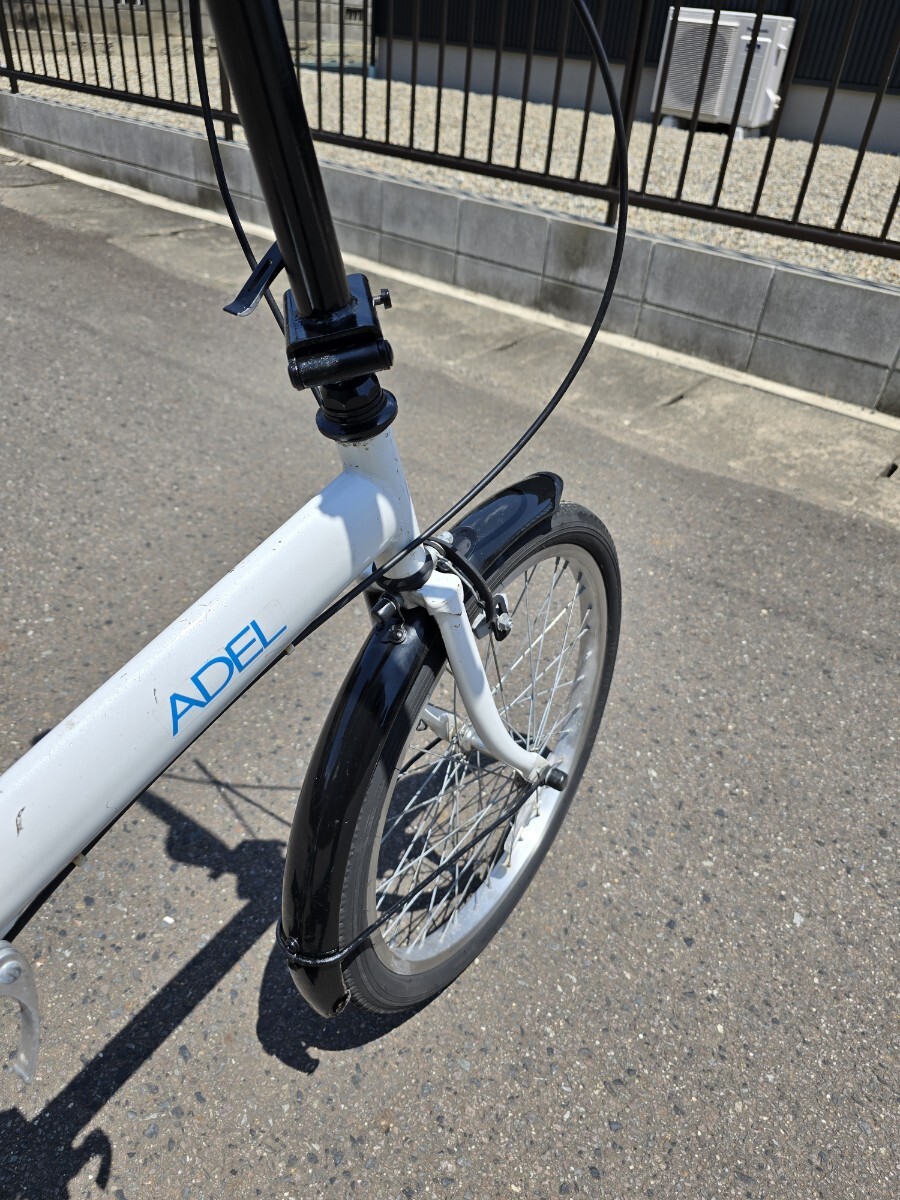 ADEL 折りたたみ自転車 20インチ 白/黒 _画像4