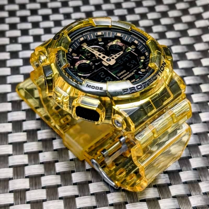 G-SHOCK GA-100CF сладости желтый [ батарейка новый товар ] камуфляж -ju дизайн - стоимость доставки : 230 иен ~
