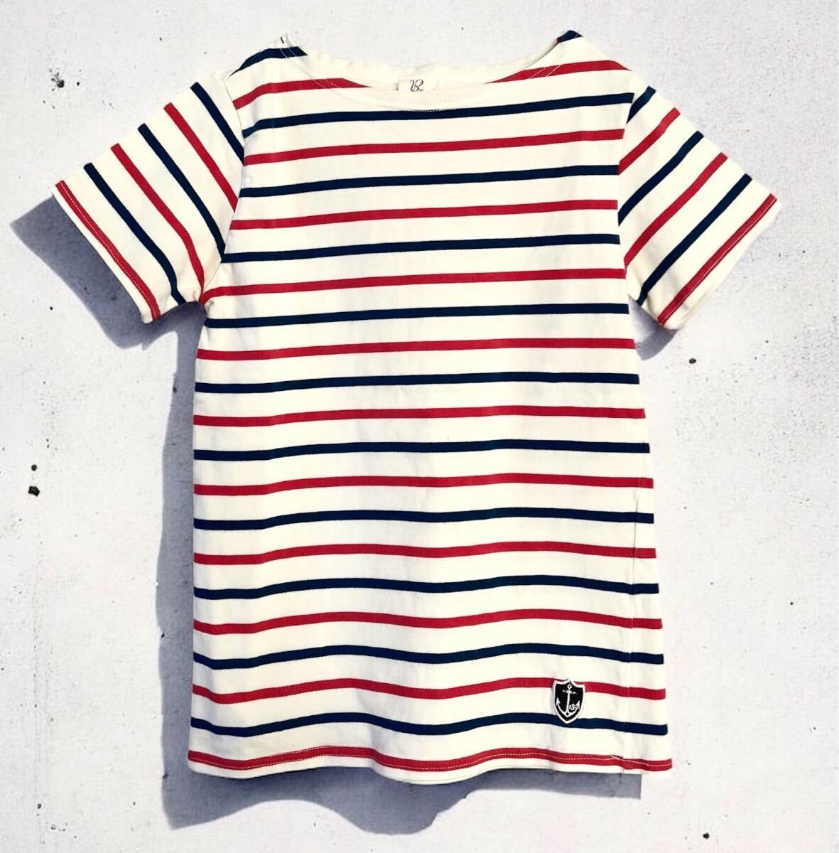 ⑨URBAN RESEARCH アーバンリサーチ　ボーダーTシャツ　フリーサイズ　Fサイズ　丸首　コットン　プルオーバー　トップス　カジュアル