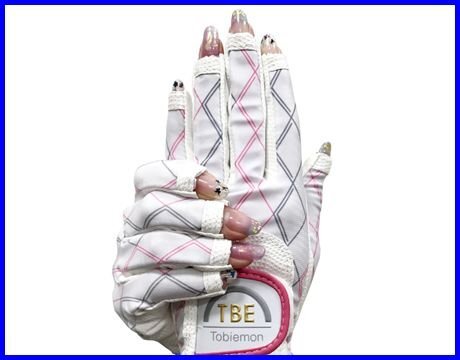 新品 TOBIEMON ゴルフグローブ(両手) 17～18cm ストレッチ素材 全天候型合成皮革