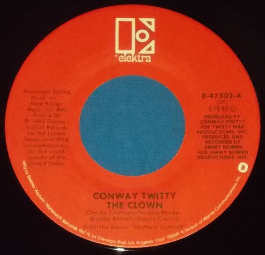 ☆7inch EP★US盤●CONWAY TWITTY/コンウェイ・トゥイッティ「The Clown」80sカントリー名曲!●_画像3