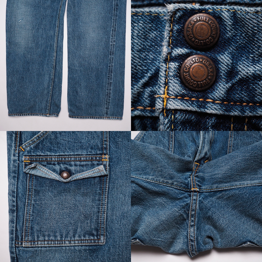 フルカウント 24SS ブッシュパンツ ダートフォード デニム FULL COUNT Limited Vintage Finished Denim BUSH PANTS Dartford 1246HW-24