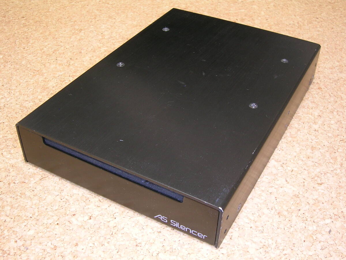 自作PC部品 AS Silencer HDD静音化ボックス PCケースの5インチベイ取付用 アルミ筐体 難点有り ジャンクで_画像1