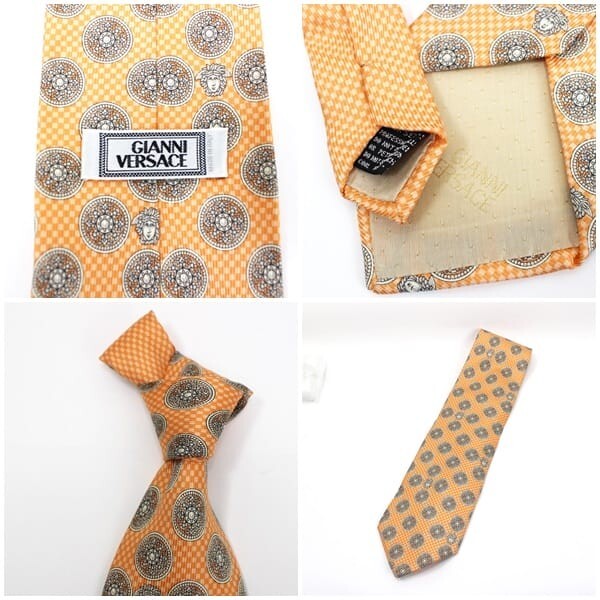 49686 ヴェルサーチ シルク ネクタイ 中古 Aランク GIANNI VERSACE メンズ ビジネス
