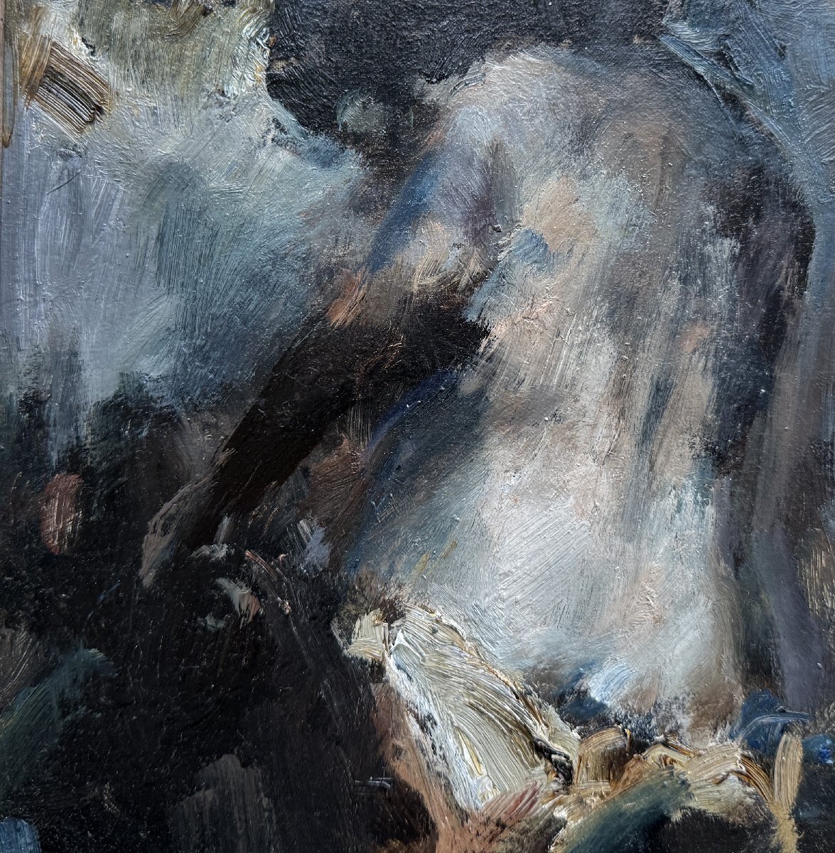 真作】絵画 作者不詳 サイン有 油彩 TWO OF A KIND T107