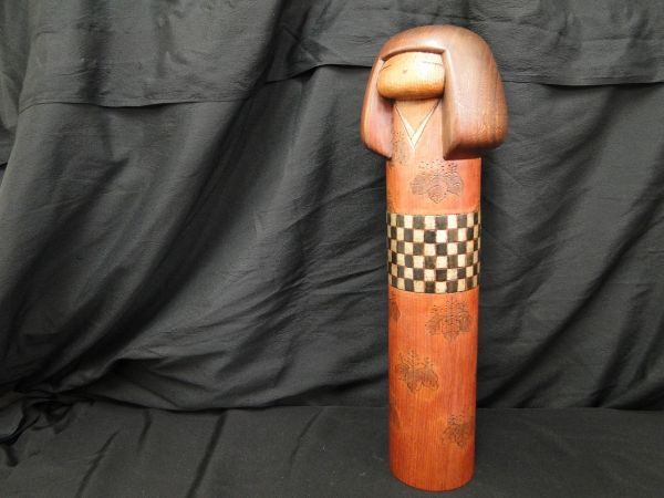 [. женщина ] body высота 39cm.. кимоно / город сосна узор obi настоящее время. искусный мастер .. три произведение новое время kokeshi / произведение kokeshi внутри . общий . большой .. выигрыш автор традиция прикладное искусство антиквариат японская кукла /80
