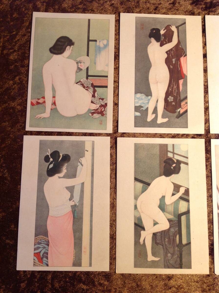 古い 印刷 裸婦 美人 八女体 肌香八形_画像2
