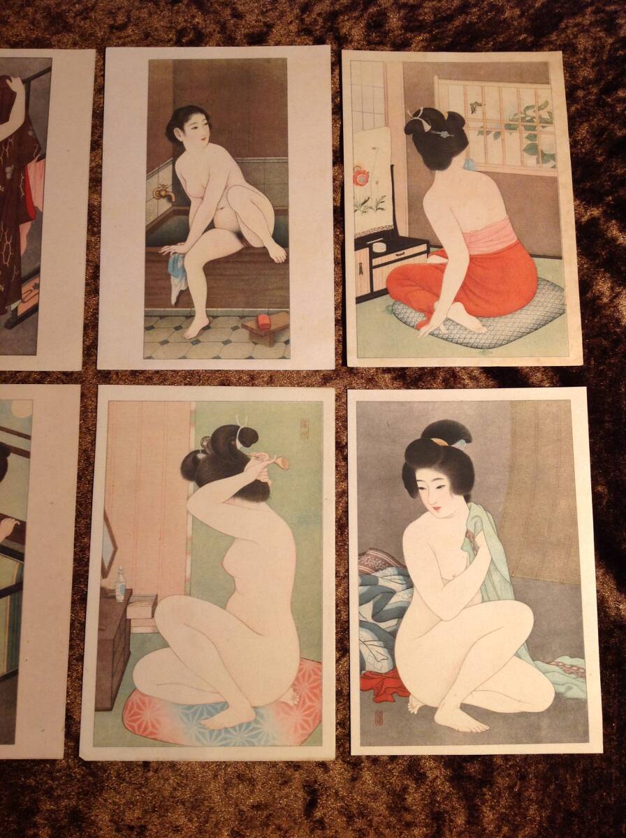 古い 印刷 裸婦 美人 八女体 肌香八形_画像3