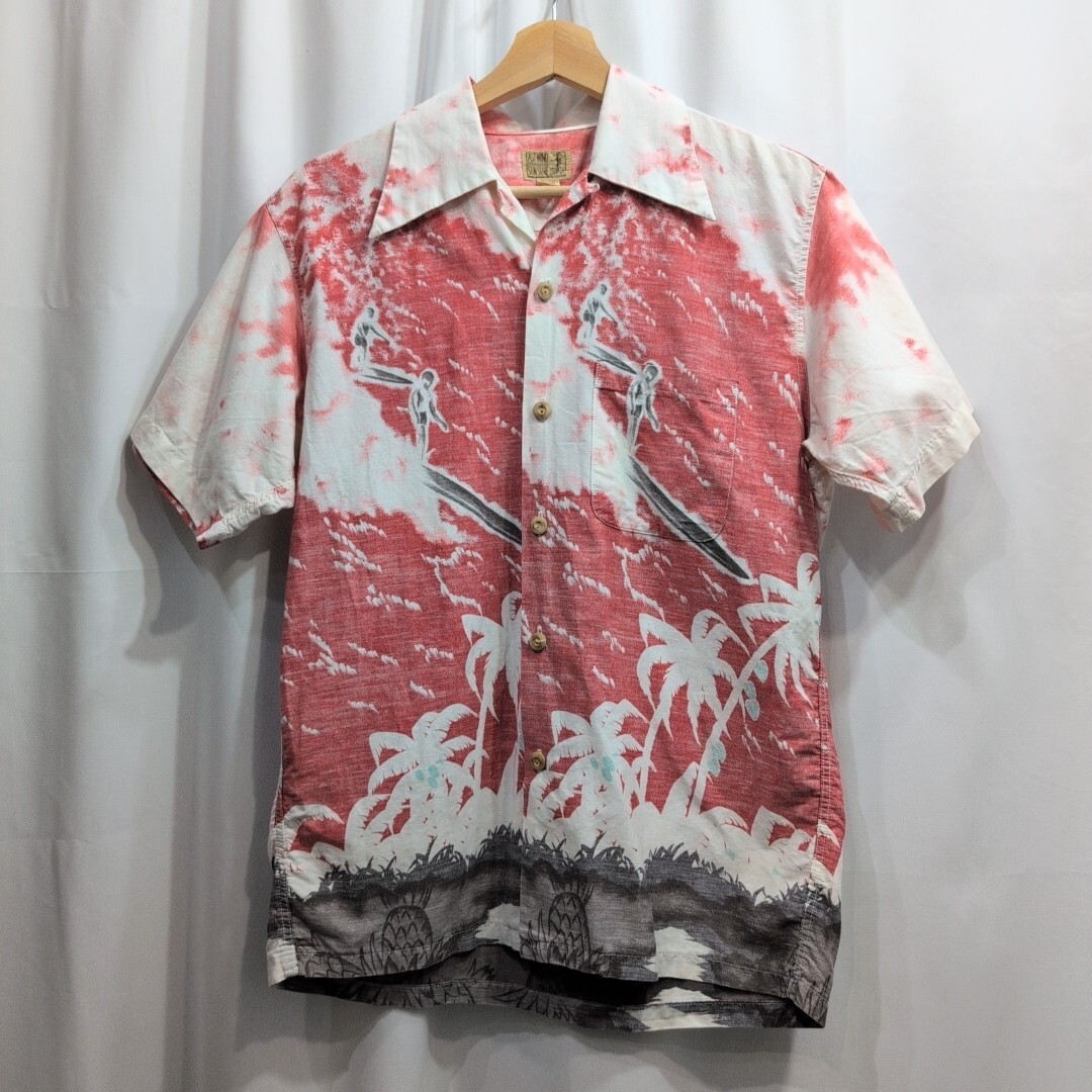 希少【M品番】EAST WIND SUNSURF 東洋 サンサーフ 総柄 コットン 半袖 アロハシャツ S メンズ M32683 ハワイアンシャツ/スタイルアイズ